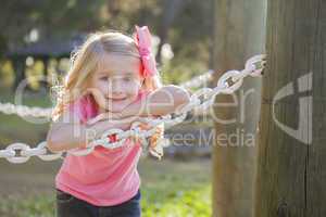 Cute Young Girl Portrait at the Park