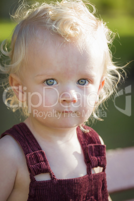 Cute Young Boy Portrait At The Park