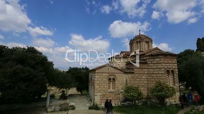 time lapse church of the holy apostles in athens