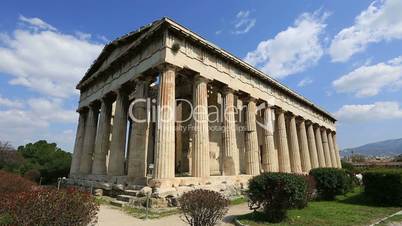 Time Lapse Temple of Hephaestus in Acropolis