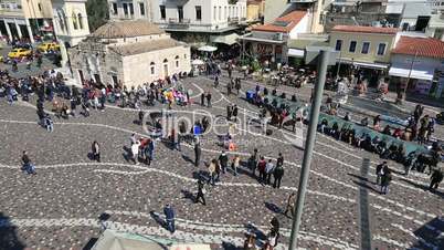 time lapse monastiraki square in capital cities athens