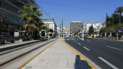 time lapse city traffic in Capital Cities Athens Greece