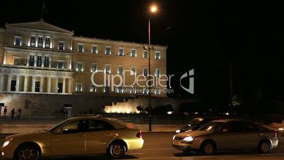 Parliament Building Capital Cities Athens at Night