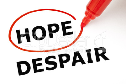 hope or despair red marker