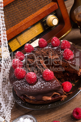 chocolate cake and turkish coffee - vintage style