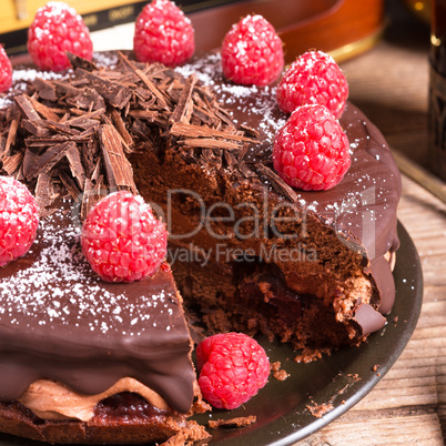 chocolate cake and turkish coffee - vintage style