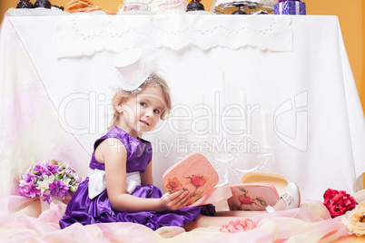 Smartly dressed girl posing looking at camera
