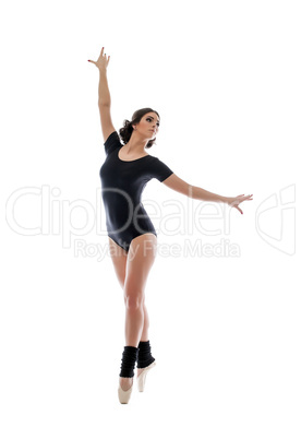 Image of graceful modern female ballet dancer