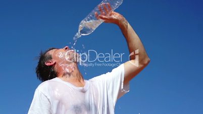 Male Drinking Refreshing Water