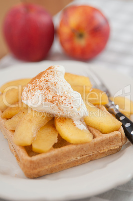 Apfel Zimt Waffel