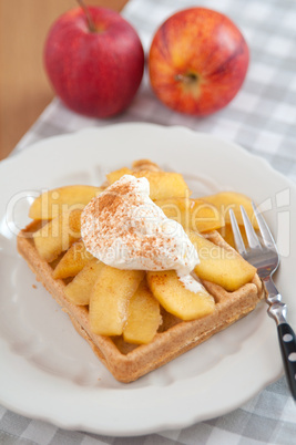 Apfel Zimt Waffel