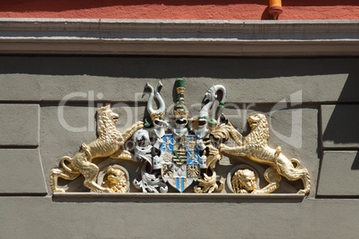 Löwenfassade in Gotha