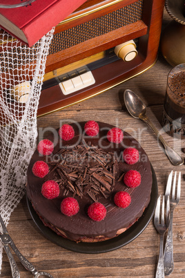 chocolate cake and turkish coffee - vintage style