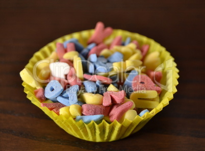 Small candies for decorating cakes and desserts