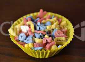 Small candies for decorating cakes and desserts