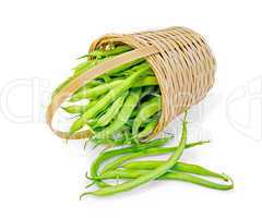 Beans green in a basket