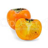 Persimmon whole and half