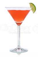 roter cocktail im martini glas