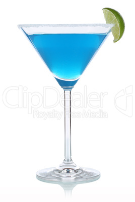 blue curacao cocktail im glas