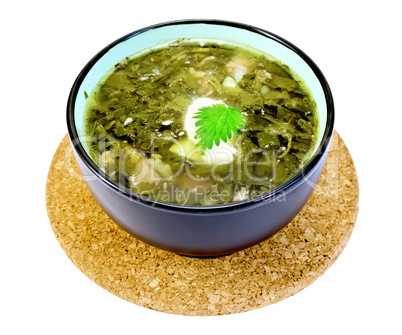 soup green nettle on a stand
