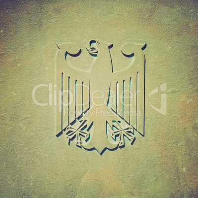 Retro look Germany coat of arms