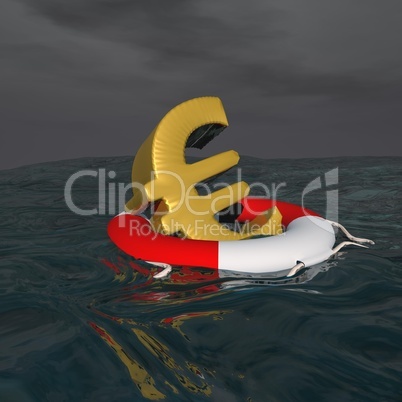 saved euro - 3d render