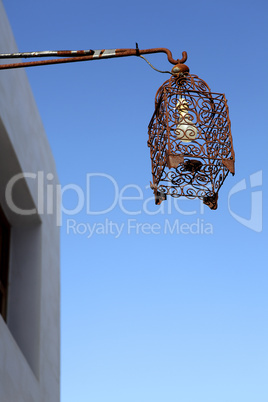 street lamp in morocco