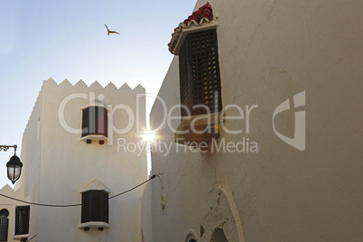 Sunset in the city in asilah