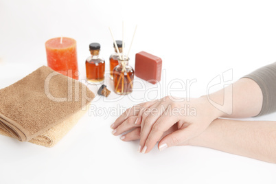 female hands after manicure