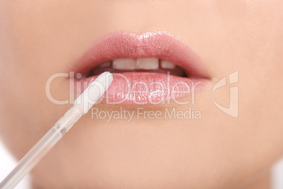 Lip gloss close-up