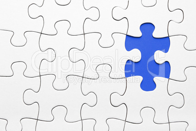 Blue puzzle piece missing