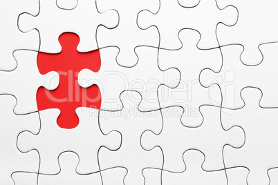 Red puzzle piece missing