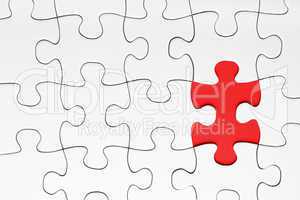 Red puzzle piece