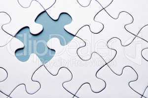 Blue puzzle piece missing