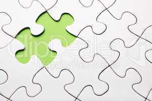 Green puzzle piece missing