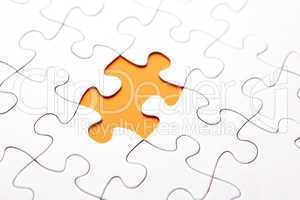 Orange puzzle piece missing