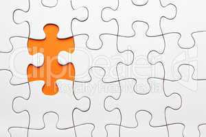 Orange puzzle piece missing