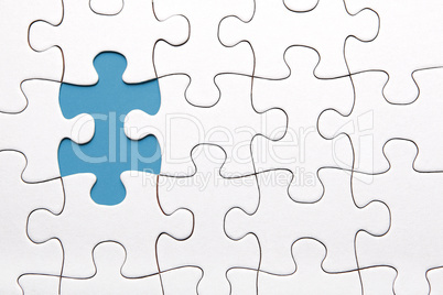 Blue puzzle piece missing