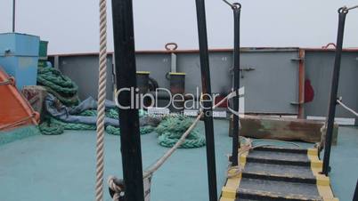 Aft deck of commercial fishing boat