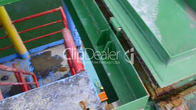 Offshore gas production platform stairs