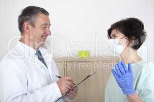 doctor and doctor talk about medical record