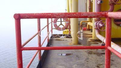 Offshore gas production platform equipment