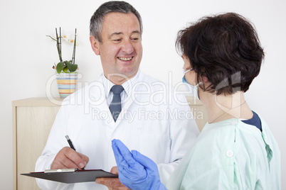 doctor and doctor talk about medical record