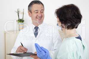 doctor and doctor talk about medical record