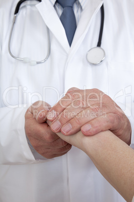 doctor comforting patient