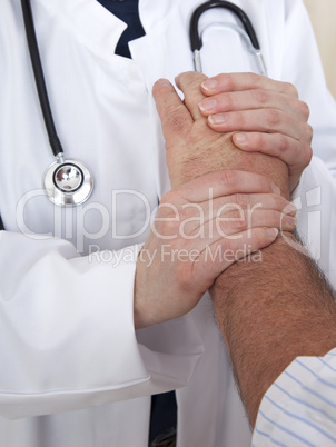 doctor comforting patient
