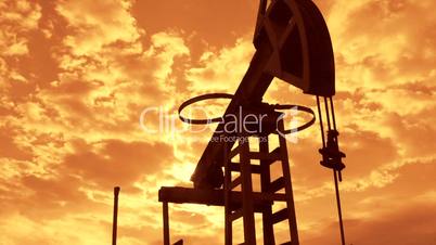 Oil production - pumpjack in motion