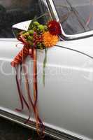 Flower decoration wedding car