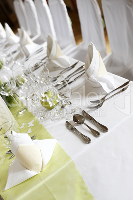 Laid wedding table