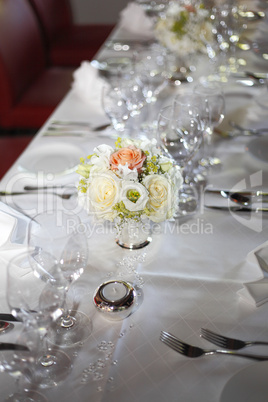 Laid wedding table